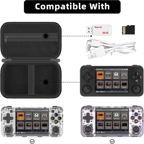 HESPLUS Travel Hard Case for RG35XX H Retro Handheld Game Console, Handheld Emulator Console Holder Organizer, Portable Mini Game Player Storage Bag for Games Cards, Cable (Case Only) in Saudi Arabia