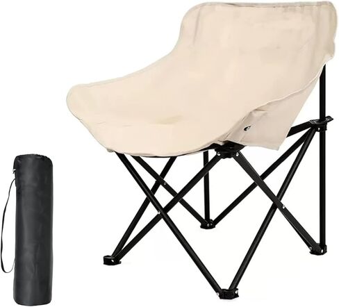 OSWIN Camping Chairs,Lawn Chair Support 300lbs,Portable Lightweight Compact Camping Foldable Chair with Carry Bag for Camping, Beach, and Picnic,Black, ZDY-001 in Saudi Arabia