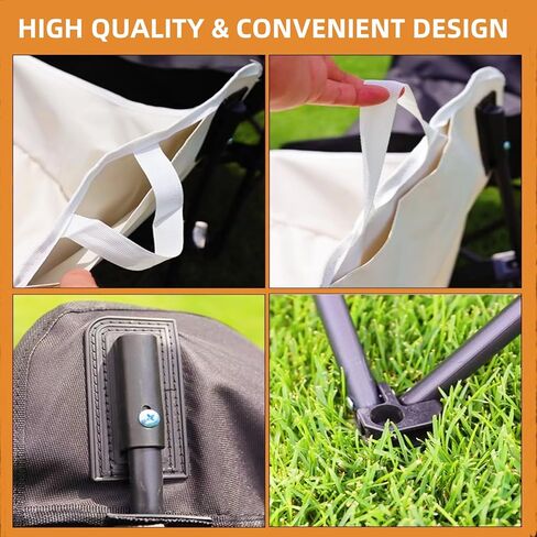 كراسي التخييم OSWIN، كرسي الحديقة يدعم 300 رطل، كرسي محمول خفيف الوزن للتخييم قابل للطي مع حقيبة حمل للتخييم والشاطئ والنزهة (كاكي) in Kuwait