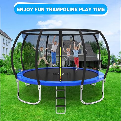 Trampoline Ladder, 3 Steps Trampoline Ladders, Universal Steps Ladder for 10ft 12ft 14ft 15ft 16ft Trampoline, Non-Slip Wide Steps, Universal Hooks, Trampoline Accessories for Kids/Children in Saudi Arabia