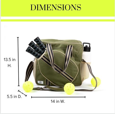 XL Pickleball Bag-Durable Pickleball Bags-Pickleball Paddle Bag- Pickleball Bags for Women-Pickleball Bags for Men- Pickle Ball Bag with Insulated Drink Cooler Bag Fence Hooks, Padded Shoulder Strap in Saudi Arabia