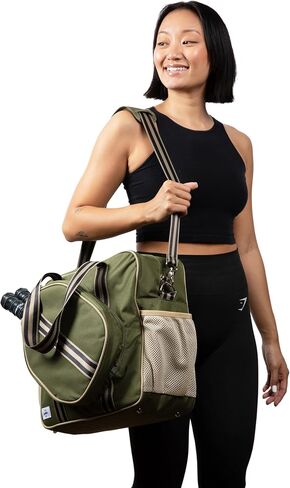 XL Pickleball Bag-Durable Pickleball Bags-Pickleball Paddle Bag- Pickleball Bags for Women-Pickleball Bags for Men- Pickle Ball Bag with Insulated Drink Cooler Bag Fence Hooks, Padded Shoulder Strap in Saudi Arabia