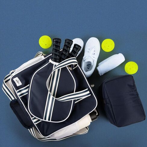 XL Pickleball Bag-Durable Pickleball Bags-Pickleball Paddle Bag- Pickleball Bags for Women-Pickleball Bags for Men- Pickle Ball Bag with Insulated Drink Cooler Bag Fence Hooks, Padded Shoulder Strap in Saudi Arabia