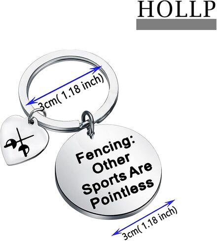 HOLLP Fencer Jewelry المبارزة الرياضات الأخرى هي هدية سياج سلسلة مفاتيح لا معنى لها لمحبي فريق المبارزة in Saudi Arabia
