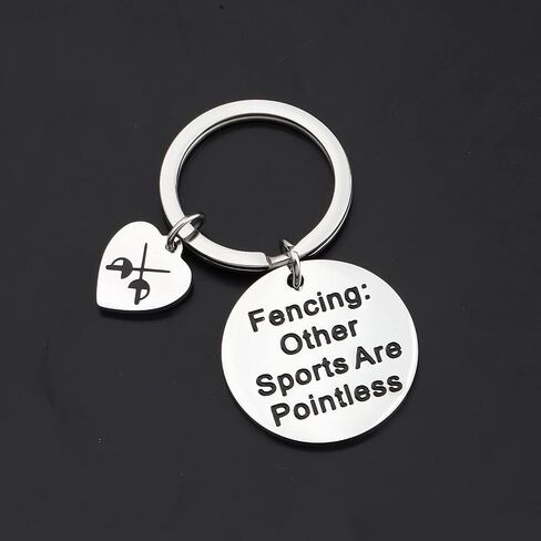 HOLLP Fencer Jewelry المبارزة الرياضات الأخرى هي هدية سياج سلسلة مفاتيح لا معنى لها لمحبي فريق المبارزة in Saudi Arabia