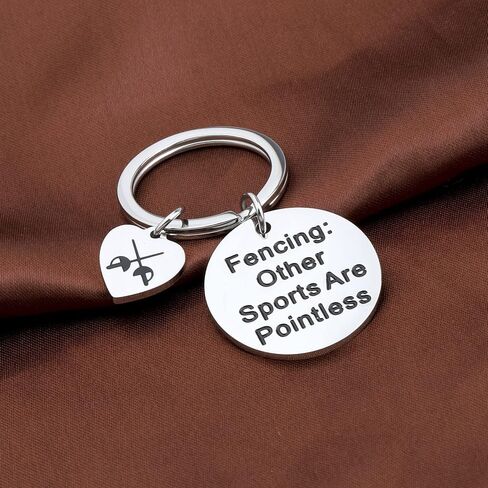 HOLLP Fencer Jewelry المبارزة الرياضات الأخرى هي هدية سياج سلسلة مفاتيح لا معنى لها لمحبي فريق المبارزة in Saudi Arabia