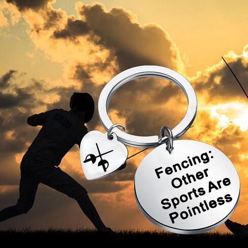 HOLLP Fencer Jewelry المبارزة الرياضات الأخرى هي هدية سياج سلسلة مفاتيح لا معنى لها لمحبي فريق المبارزة in Saudi Arabia
