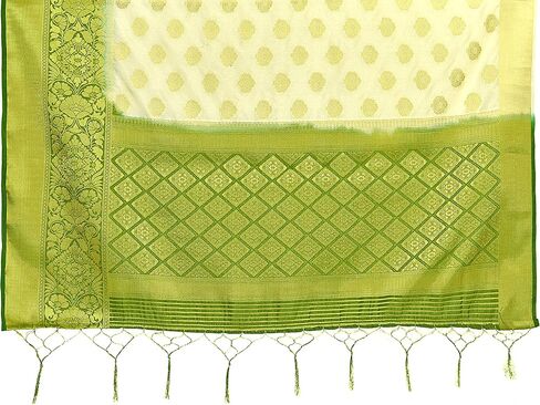 Sarees For Women's Banarasi Raw Silk || Indian Ethnic Diwali Woven Saree Gift Sari With Non Stitched Blouse in Saudi Arabia