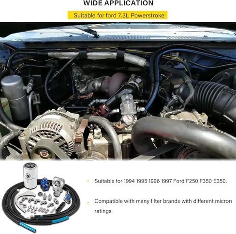 3405 وعاء فلتر الوقود طقم إرجاع منظم OBS مناسب لـ 1994-1997 Ford F250 F350 7.3L Powerstroke in Kuwait