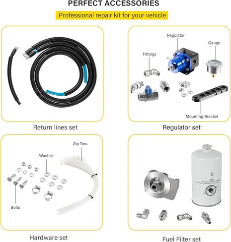 3405 وعاء فلتر الوقود طقم إرجاع منظم OBS مناسب لـ 1994-1997 Ford F250 F350 7.3L Powerstroke in Kuwait