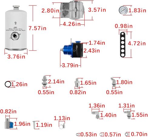 3405 وعاء فلتر الوقود طقم إرجاع منظم OBS مناسب لـ 1994-1997 Ford F250 F350 7.3L Powerstroke in Kuwait