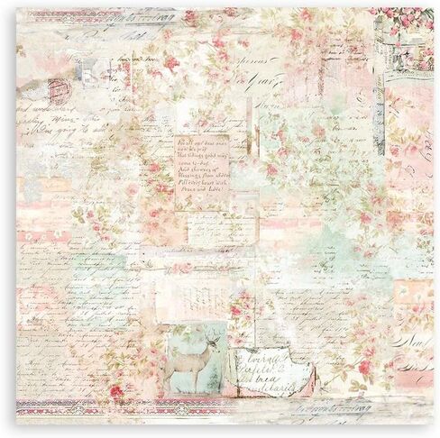 Stamperia International Mini Scrapbooking Pad-Double Sided Sheets-Backgrounds-Sweet Winter, Multicoloured, 8 x 8 inches in Saudi Arabia