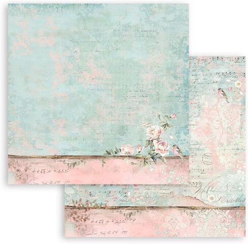 Stamperia International Mini Scrapbooking Pad-Double Sided Sheets-Backgrounds-Sweet Winter, Multicoloured, 8 x 8 inches in Saudi Arabia