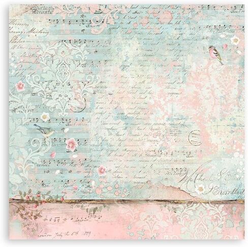 Stamperia International Mini Scrapbooking Pad-Double Sided Sheets-Backgrounds-Sweet Winter, Multicoloured, 8 x 8 inches in Saudi Arabia