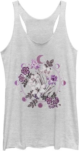 Fifth Sun Floral Moon Women's Fast Fashion Racerback Tank Top in Saudi Arabia