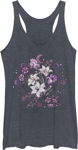 Fifth Sun Floral Moon Women's Fast Fashion Racerback Tank Top in Saudi Arabia