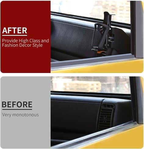 موسع حامل أكواب الباب من Linskip متوافق مع Jeep TJ Wrangler 1997-2006، حامل الهاتف الخلوي متعدد الوظائف 2 في 1، ملحقات TJ الداخلية (أسود) in Saudi Arabia