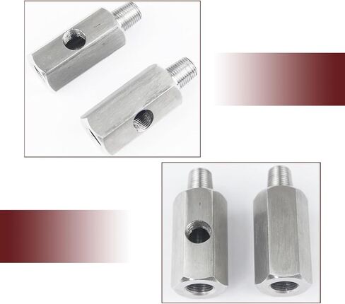 1 PC Car Oil Pressure Sensor Connector, T-shaped 1/8" NPT Turbo Adapter, Automotive Hydraulic System Replacement Parts, Sutible for Most Cars (Silver) in Kuwait