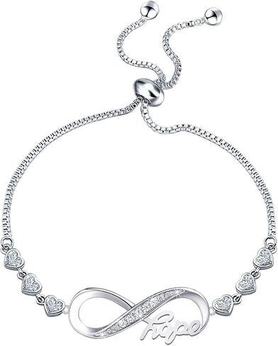 حجر الراين إنفينيتي الحب الذي لا نهاية له رمز سحر موصلات سوار قابل للتعديل in Kuwait