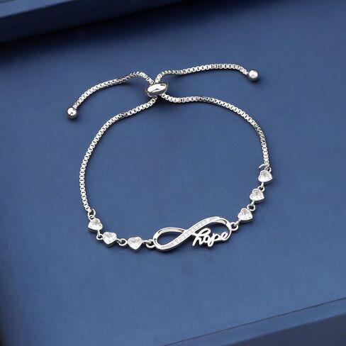 حجر الراين إنفينيتي الحب الذي لا نهاية له رمز سحر موصلات سوار قابل للتعديل in Kuwait