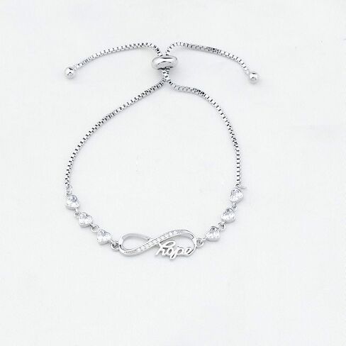 حجر الراين إنفينيتي الحب الذي لا نهاية له رمز سحر موصلات سوار قابل للتعديل in Kuwait