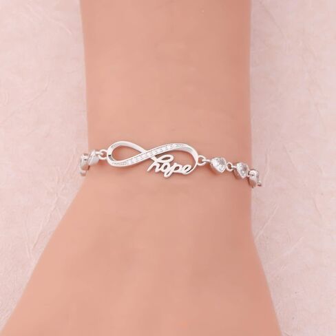 حجر الراين إنفينيتي الحب الذي لا نهاية له رمز سحر موصلات سوار قابل للتعديل in Kuwait