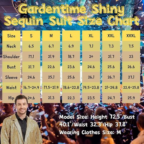 Men's Metallic Shiny Suit Retro Disco Costume Fun Outfit Sequin Blazer for Men 2 Piece for Party Prom Club in Saudi Arabia