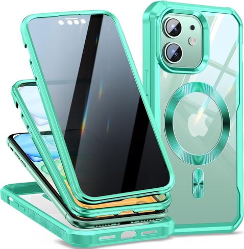 [حلقة CD + واقي شاشة للخصوصية] حافظة مغناطيسية لهاتف iPhone 14 Pro Max، [حماية من الدرجة العسكرية] شاشة خصوصية مضادة للزقزقة زجاج مزدوج الجوانب 9H متوافق مع حافظة MagSafe لهاتف iPhone 14 Pro Max in Kuwait