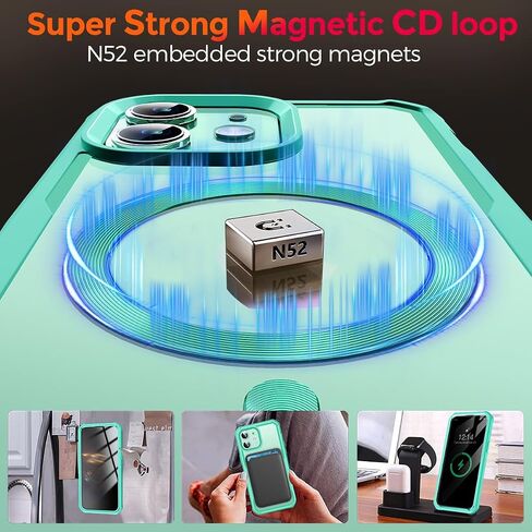 [حلقة CD + واقي شاشة للخصوصية] حافظة مغناطيسية لهاتف iPhone 14 Pro Max، [حماية من الدرجة العسكرية] شاشة خصوصية مضادة للزقزقة زجاج مزدوج الجوانب 9H متوافق مع حافظة MagSafe لهاتف iPhone 14 Pro Max in Kuwait