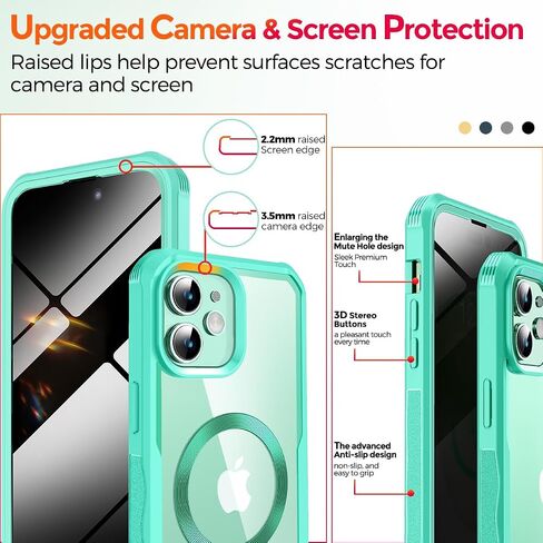 [حلقة CD + واقي شاشة للخصوصية] حافظة مغناطيسية لهاتف iPhone 14 Pro Max، [حماية من الدرجة العسكرية] شاشة خصوصية مضادة للزقزقة زجاج مزدوج الجوانب 9H متوافق مع حافظة MagSafe لهاتف iPhone 14 Pro Max in Kuwait