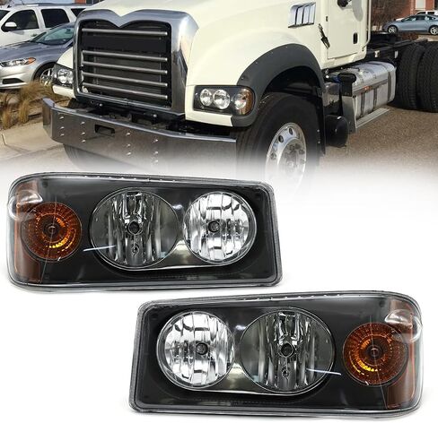 Headlight Assembly Fit for Mack Granite GU713, A Pair of Headlight Assemblies Both Sides Compatible with Select Mack Model in Saudi Arabia
