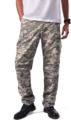 BACKBONE Mens Casual Street Fashion Camo Cargo Pants Army Combat Military BDU Pants Work Hunt Pants in Kuwait