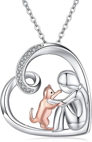 Cat Jewelry for Women 925 Silver Cat Necklace for Women Rose Gold Cat Themed Gifts for Girls Cat Lovers in Saudi Arabia