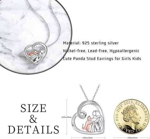 Cat Jewelry for Women 925 Silver Cat Necklace for Women Rose Gold Cat Themed Gifts for Girls Cat Lovers in Saudi Arabia