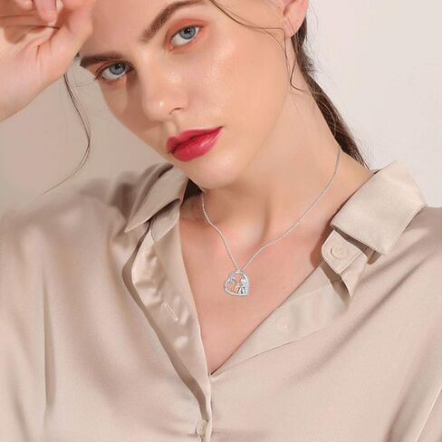 Cat Jewelry for Women 925 Silver Cat Necklace for Women Rose Gold Cat Themed Gifts for Girls Cat Lovers in Saudi Arabia