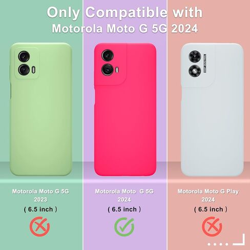 for Motorola Moto G 5G 2023 Case, Silicone Phone Case with 2 Screen Protector, Soft Anti-Scratch Microfiber Lining, Full Body Shockproof Slim Cover, Black in Saudi Arabia