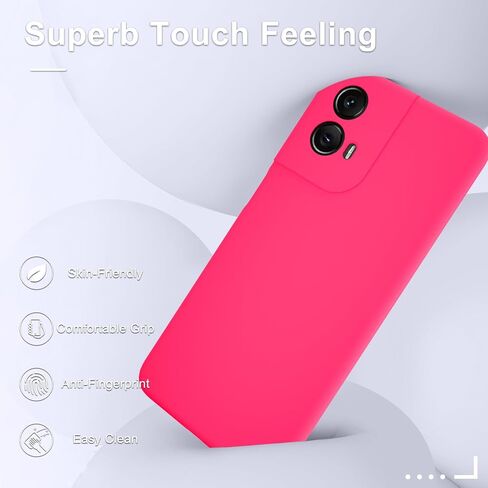 for Motorola Moto G 5G 2023 Case, Silicone Phone Case with 2 Screen Protector, Soft Anti-Scratch Microfiber Lining, Full Body Shockproof Slim Cover, Black in Saudi Arabia