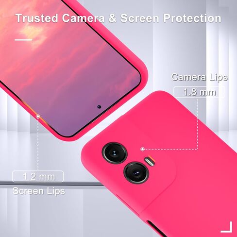 for Motorola Moto G 5G 2023 Case, Silicone Phone Case with 2 Screen Protector, Soft Anti-Scratch Microfiber Lining, Full Body Shockproof Slim Cover, Black in Saudi Arabia
