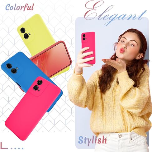 for Motorola Moto G 5G 2023 Case, Silicone Phone Case with 2 Screen Protector, Soft Anti-Scratch Microfiber Lining, Full Body Shockproof Slim Cover, Black in Saudi Arabia