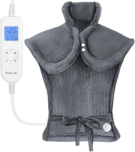 Heating Pad for Back Pain Relief - Durpeak 26"x 35" Large Weighted Electric Heating Pad for Neck and Shoulder with 10 Heating Levels and Auto Shut Off in Kuwait