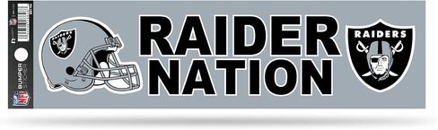 ملصق ممتص الصدمات من Rico Industries NFL Las Vegas Raiders أسود 3 × 12- in Saudi Arabia