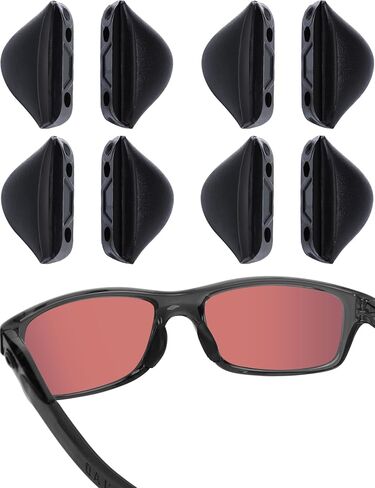 2 Pairs Upgraded Nose Pads for Oakley Turbine OO9263, Marshal MNP, Fives Squared OO9238, Chainlink OO9247, Pit Bull OO9128 Eyeglass Sunglass, Push-in Nose Piece Replacement, Black, Anti-Slip in Saudi Arabia