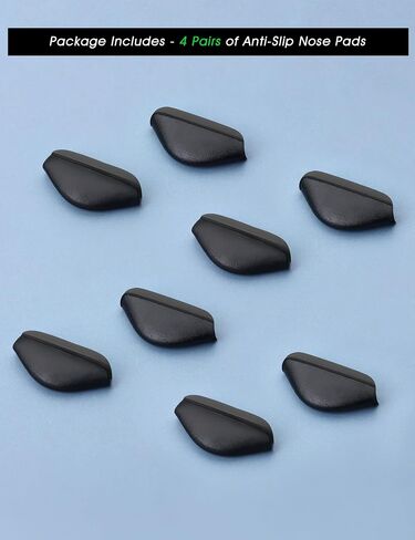 2 Pairs Upgraded Nose Pads for Oakley Turbine OO9263, Marshal MNP, Fives Squared OO9238, Chainlink OO9247, Pit Bull OO9128 Eyeglass Sunglass, Push-in Nose Piece Replacement, Black, Anti-Slip in Saudi Arabia