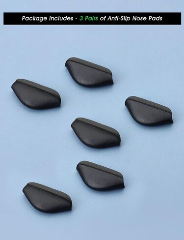 2 Pairs Upgraded Nose Pads for Oakley Turbine OO9263, Marshal MNP, Fives Squared OO9238, Chainlink OO9247, Pit Bull OO9128 Eyeglass Sunglass, Push-in Nose Piece Replacement, Black, Anti-Slip in Saudi Arabia
