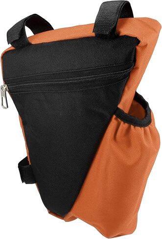 X AUTOHAUX Bike Triangle Frame Bag Front Pouch Cycling Bicycle Wedge Tube Storage Bag with Bottle Holder for Road Mountain Bikes Orange in Saudi Arabia