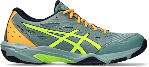 حذاء كرة الطائرة الرجالي GEL-ROCKET 11 من ASICS، مقاس 10.5، CELADON/SAFETY YELLOW in Saudi Arabia