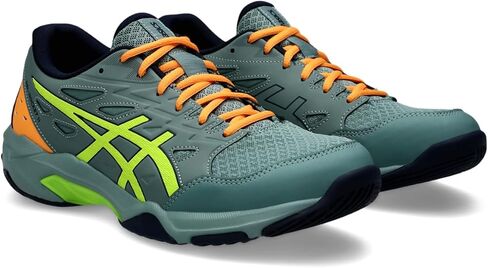 حذاء كرة الطائرة الرجالي GEL-ROCKET 11 من ASICS، مقاس 10.5، CELADON/SAFETY YELLOW in Saudi Arabia