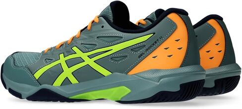 حذاء كرة الطائرة الرجالي GEL-ROCKET 11 من ASICS، مقاس 10.5، CELADON/SAFETY YELLOW in Saudi Arabia