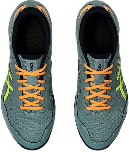 حذاء كرة الطائرة الرجالي GEL-ROCKET 11 من ASICS، مقاس 10.5، CELADON/SAFETY YELLOW in Saudi Arabia