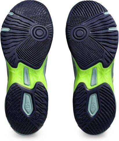 حذاء كرة الطائرة الرجالي GEL-ROCKET 11 من ASICS، مقاس 10.5، CELADON/SAFETY YELLOW in Saudi Arabia